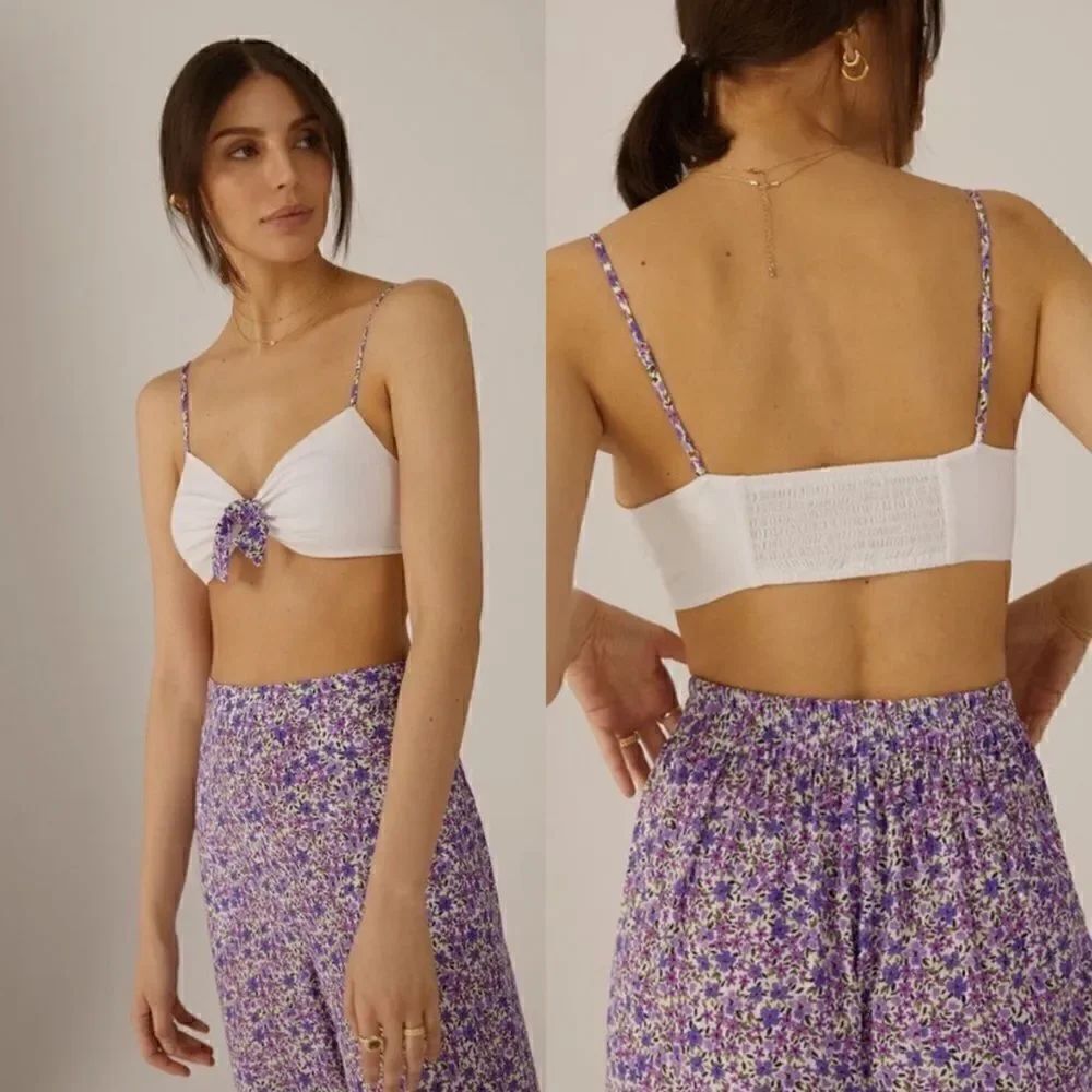 Favorite Daughter NWT The Savannah Bra White Floral Size Large